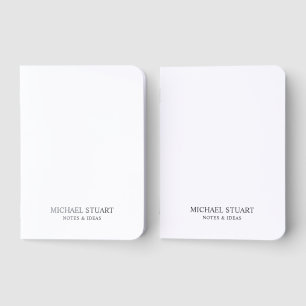 Personalized Name Silver Pocket Notebook Set