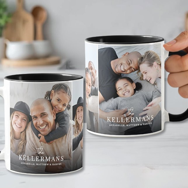 Personalized Name Simple Family Photo Mug (Personalized Name Simple Family Photo Mug)