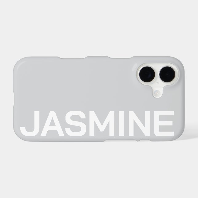 Personalized Name Simple Minimal Monogram Modern iPhone Case (Back Horizontal)