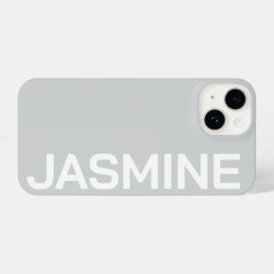 Personalized Name Simple Minimal Monogram Modern iPhone 14 Case