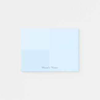 Personalized Name Simple Modern Blue Squares