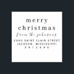 Personalized Name simple Modern Merry Christmas Rubber Stamp<br><div class="desc">Personalized Custom Name Simple Modern minimal Monogram Merry Christmas rubber Stamp.</div>