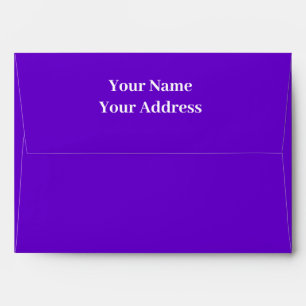 Personalized Name Simple Modern Purple Wedding Envelope