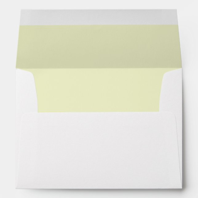 Personalized Name Simple Modern White Wedding  Envelope (Back (Bottom))