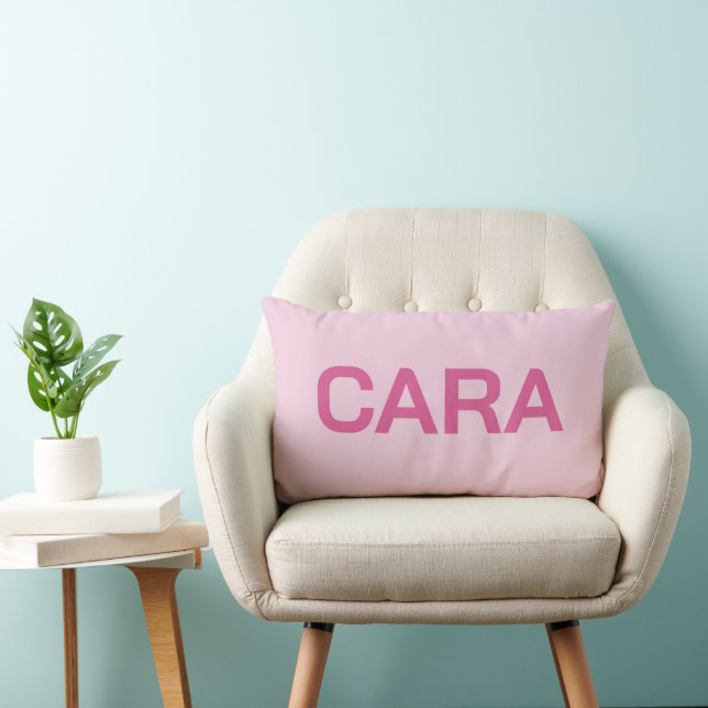 PERSONALIZED NAME SIMPLE STYLISH MODERN CLASSIC LUMBAR PILLOW (Chair)
