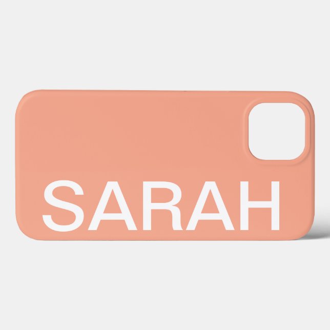 Personalized Name Simple Stylish Modern Minimal Case-Mate iPhone Case (Back (Horizontal))
