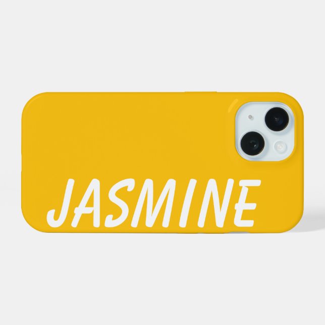 Personalized Name Simple Stylish Modern Minimal  Iphone Case (Back Horizontal)