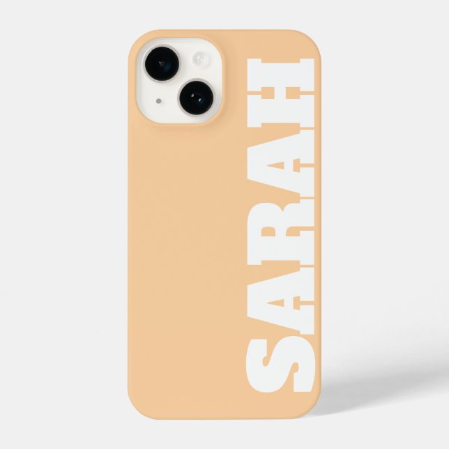 Personalized Name Simple Stylish Modern Minimal  iPhone Case (Back)