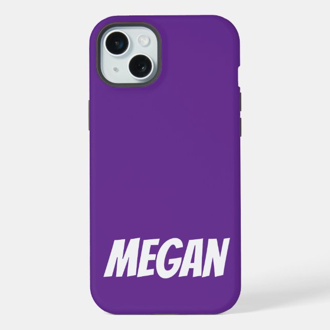 Personalized Name Simple Stylish Modern Monogram  iPhone Case (Back)