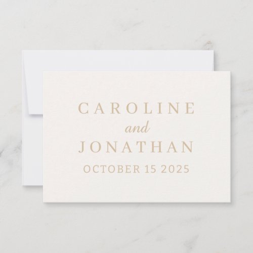 Personalized Name Simple Stylish Modern Wedding T Thank You Card