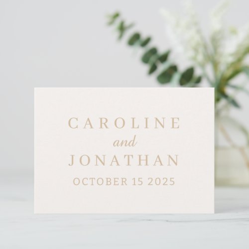 Personalized Name Simple Stylish Modern Wedding T Thank You Card