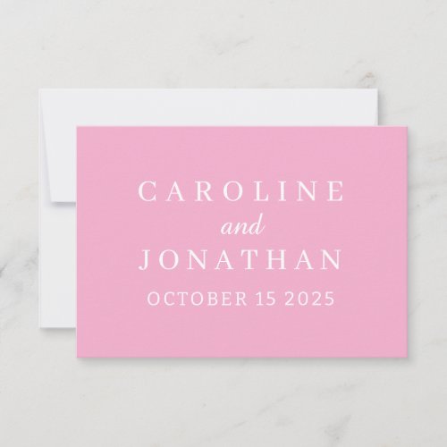 Personalized Name Simple Stylish Modern Wedding T Thank You Card