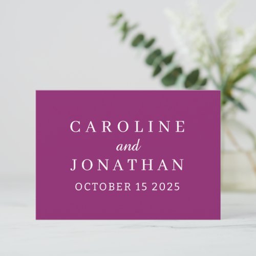 Personalized Name Simple Stylish Modern Wedding Thank You Card