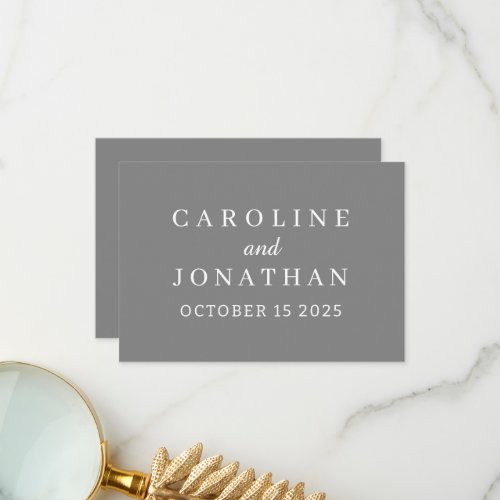 Personalized Name Simple Stylish Modern Wedding Thank You Card