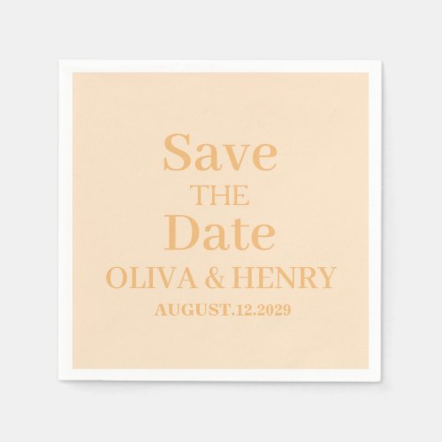 PERSONALIZED NAME SIMPLE STYLISH SAVE THE DATE NAPKINS