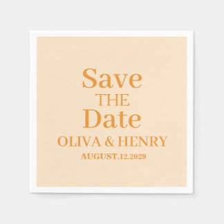 PERSONALIZED NAME SIMPLE STYLISH SAVE THE DATE NAPKINS