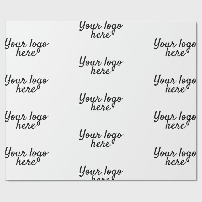 Personalized Name Simple stylish Your logo here  Wrapping Paper (Flat)