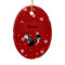 Personalized name skunk red snowflakes