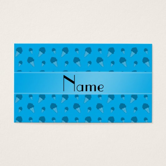 Personalized name sky blue ice cream pattern (Front)