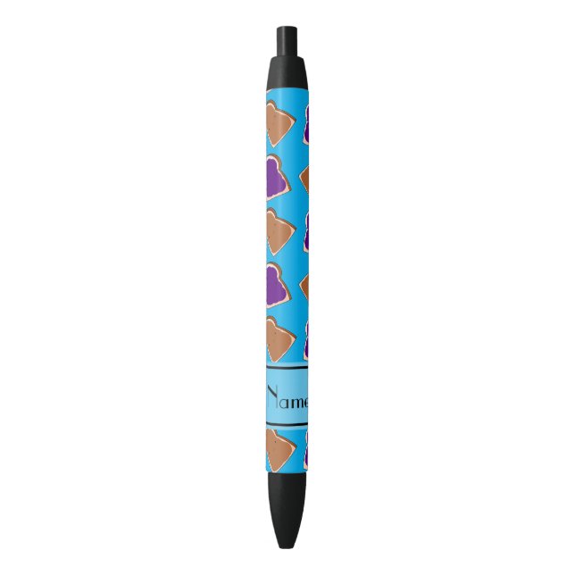 Personalized name sky blue peanut butter jelly pen (Front Vertical)