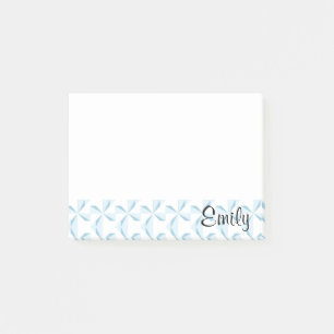 Personalized Name Sky Blue Pinwheels Post-it Notes