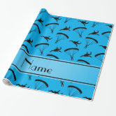 Skydiver Blue, Solid Color Royal Blue Wrapping Paper