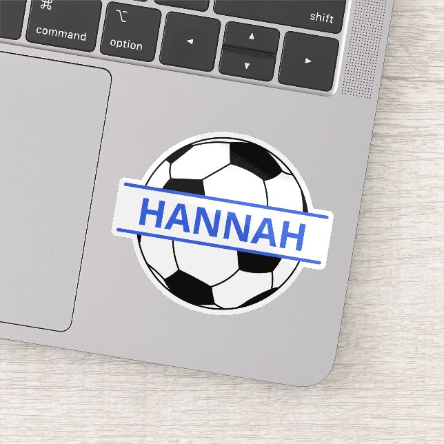 Personalized Name Soccer Ball, Football Custom Sticker (Detail)