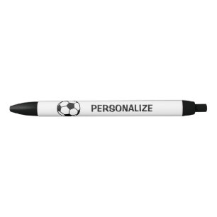 Personalized name soccer ball sports logo pens