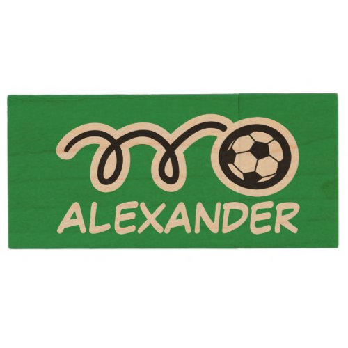 Personalized name soccer ball USB flash drive