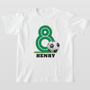 Personalized Name soccer Boy Birthday T-Shirt