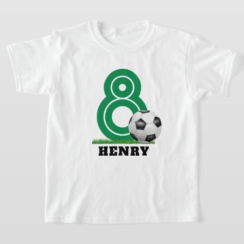 Personalized Name soccer Boy Birthday T_Shirt