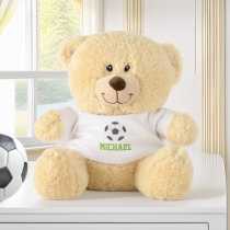 Personalized Name Soccer Jersey Teddy Bear
