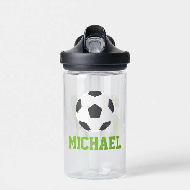 Personalized Name Soccer Jersey  Water Bottle (Front)