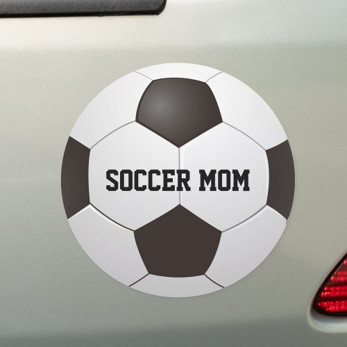 Personalized Name Soccer Mom Car Magnet