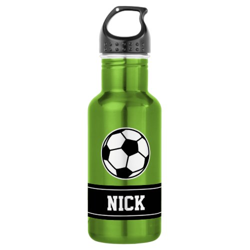 Personalized name soccer sports water bottle