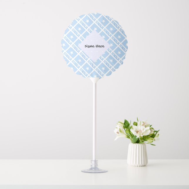 Personalized Name Somalia Flag Tiled Balloon (In SItu)