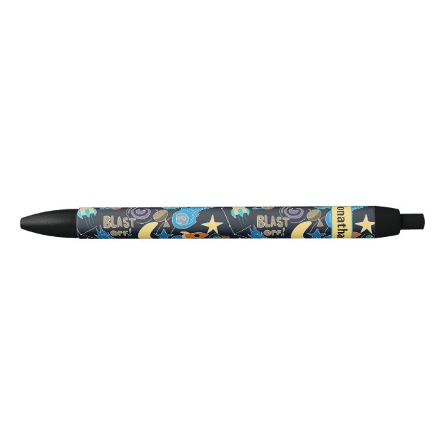 Personalized Name Space Themed Doodle Pen (Front)