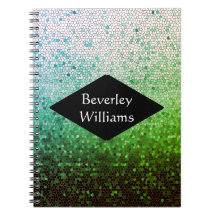 Personalized Name Sparkling Spiral Notebook