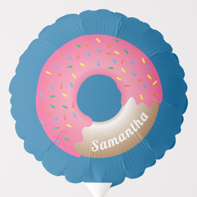 Personalized Name Sprinkle Donut Balloon (Front)