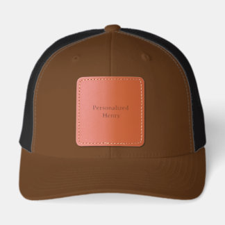 Personalized Name Square Adult Retro Trucker Cap