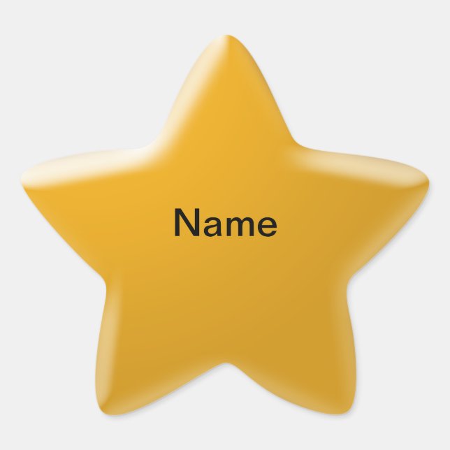 Personalized Name Star Sticker (Front)