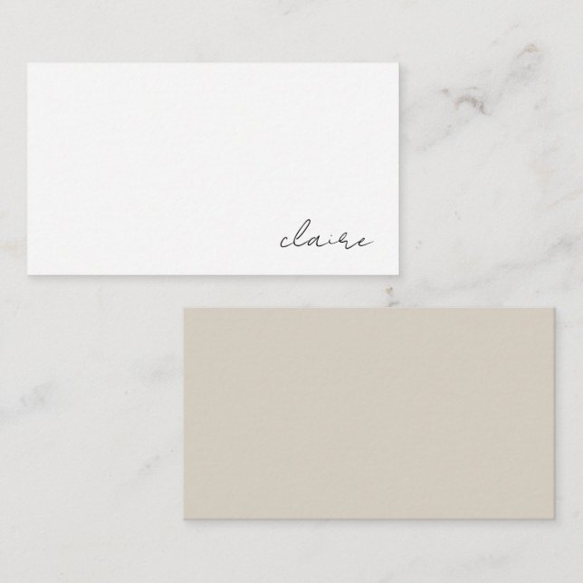 Personalized Name Stationery Enclosure Card (Front/Back)