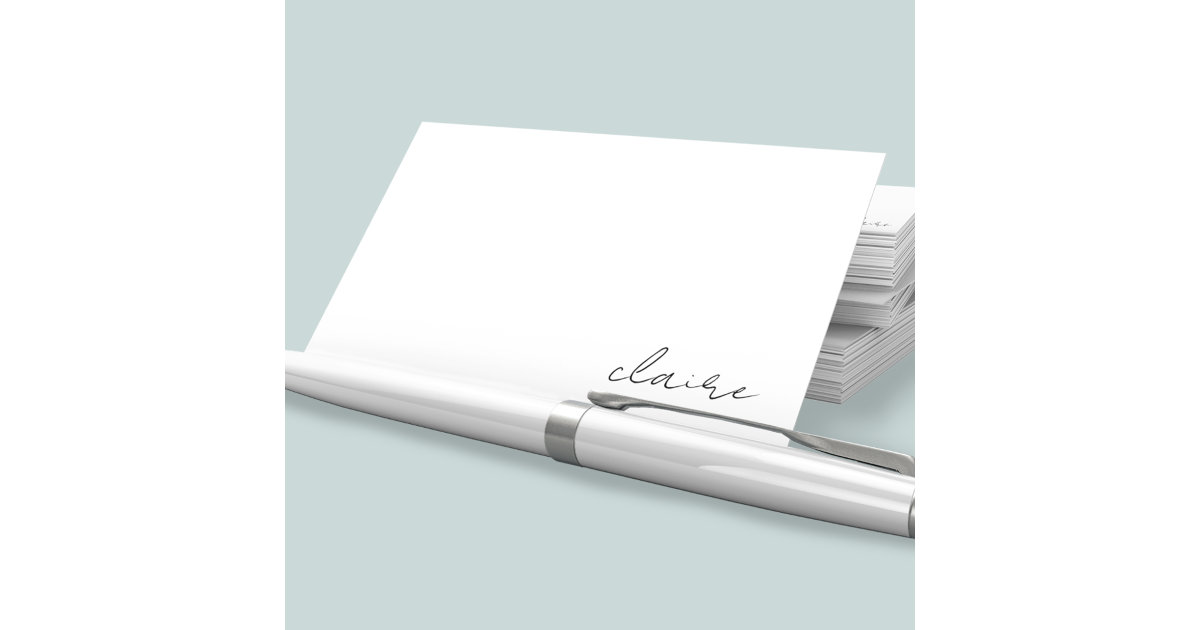 Personalized Name Stationery Enclosure Card Zazzle