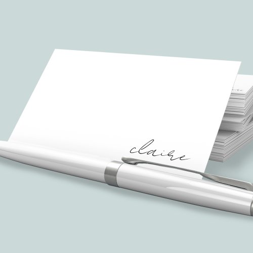 Personalized Name Stationery Enclosure Card