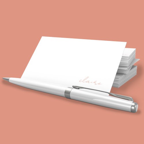 Personalized Name Stationery Enclosure Card