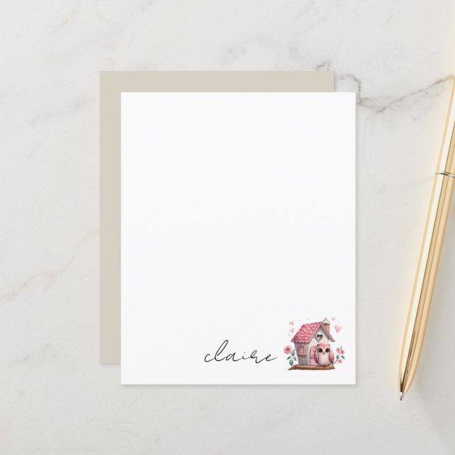 Personalized Name Stationery Paper (Front/Back In Situ)