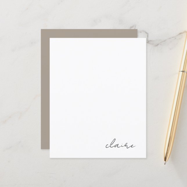 Personalized Name Stationery Paper (Front/Back In Situ)