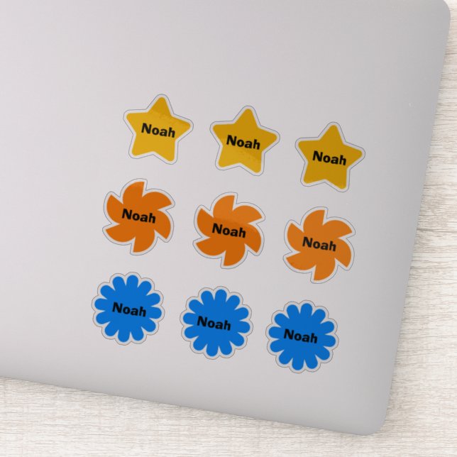 Personalized Name Stickers for Kids (Detail)