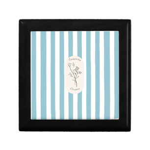 Personalized name stripe design gift box