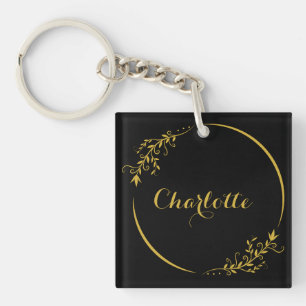 Personalized Name Stylish Frame Decorative Acrylic Keychain